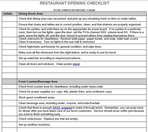Checklist